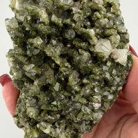 Epidote on Quartz Specimens-Earth Fairy Holistics