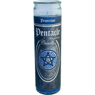 7 Day Glass Ritual Candle - Pentacle - Frankincense (Each)-Earth Fairy Holistics