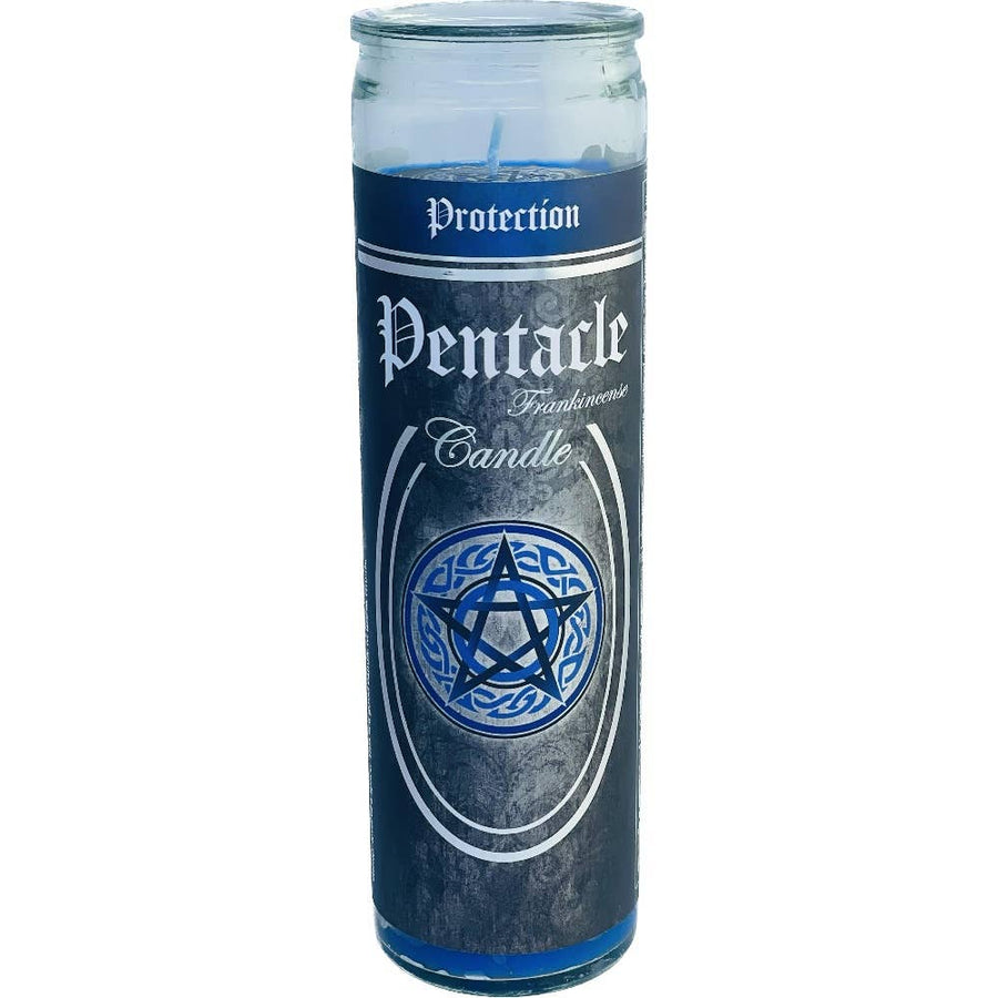 7 Day Glass Ritual Candle - Pentacle - Frankincense (Each)-Earth Fairy Holistics