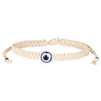 HEMP EVIL EYE PULL TIE BRACELET-Earth Fairy Holistics