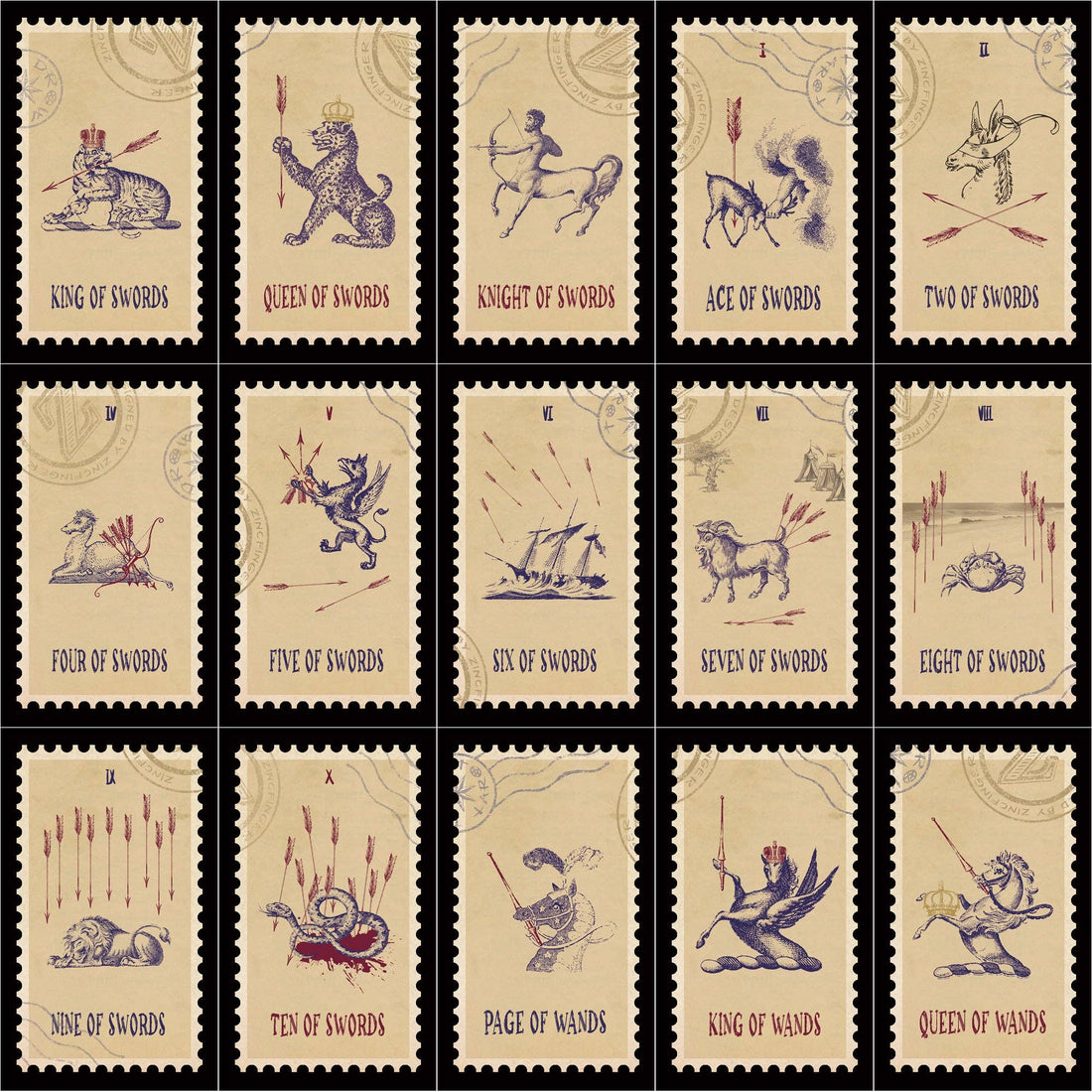 Vintage Stamp Tarot-Earth Fairy Holistics