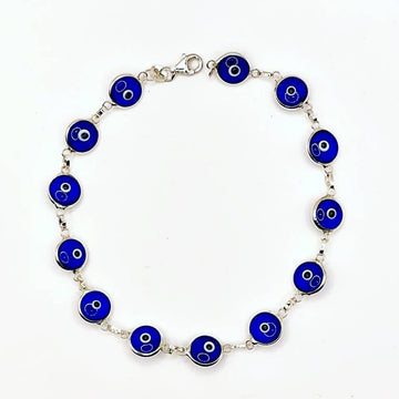 Sterling Silver Eye Bracelet 8"-Earth Fairy Holistics