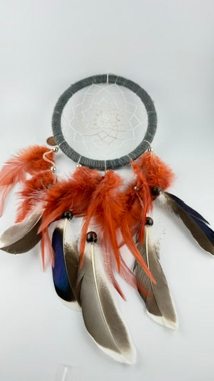 Spirit Wolf Dreamcatchers/Leather Keychains-Earth Fairy Holistics
