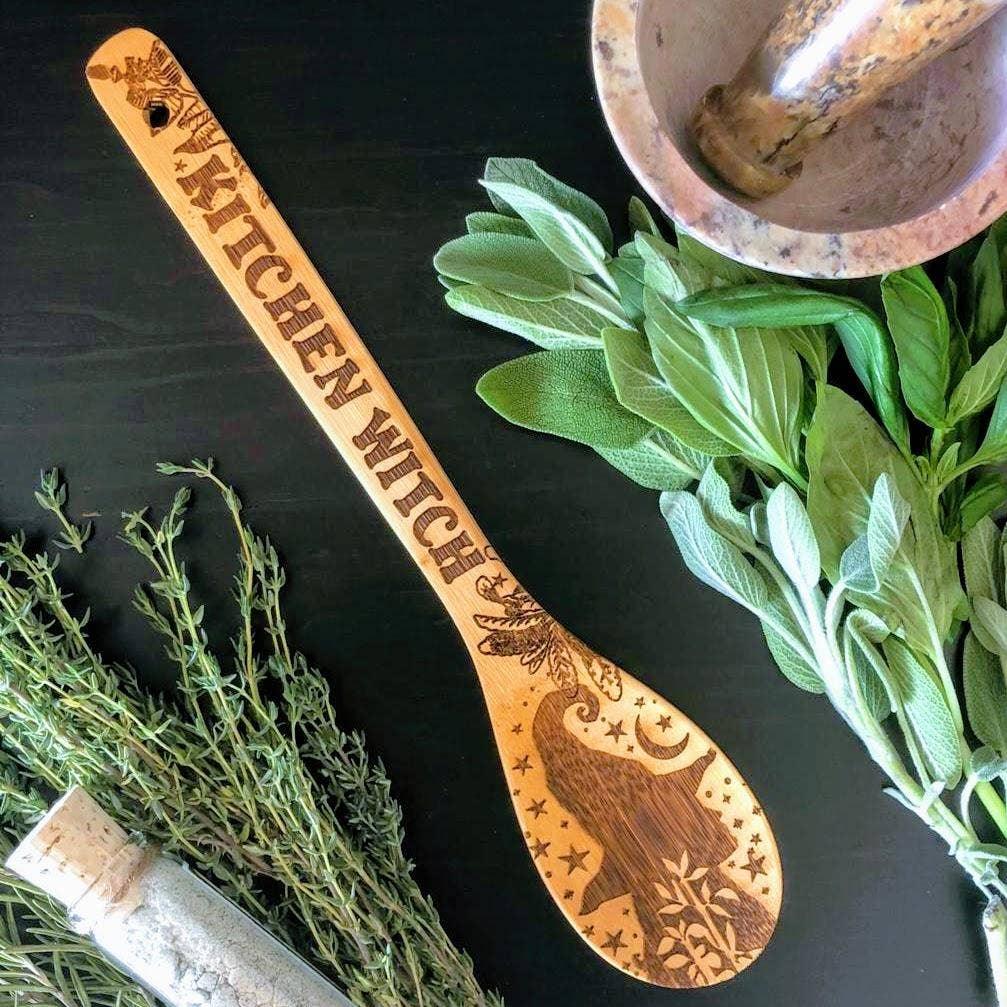 Witchy Bamboo Wooden Spoon-Earth Fairy Holistics