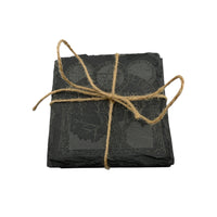 Pentacle/Triple Moon Slate Coasters