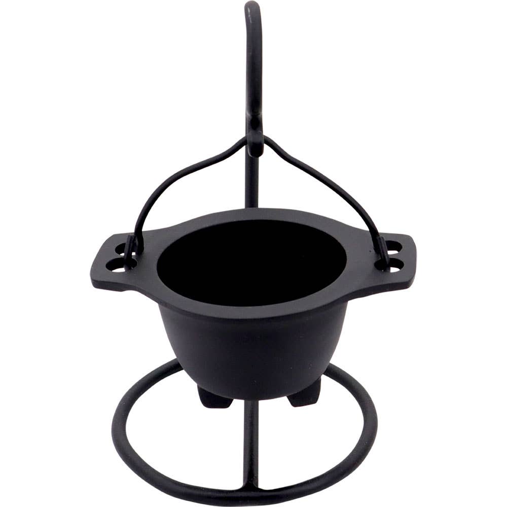Cast Iron Hanging Cauldron w/ Stand (Each)-Earth Fairy Holistics