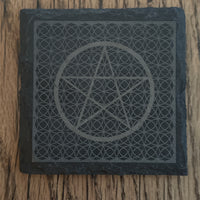 Pentacle/Flower of Life Coasters-Earth Fairy Holistics