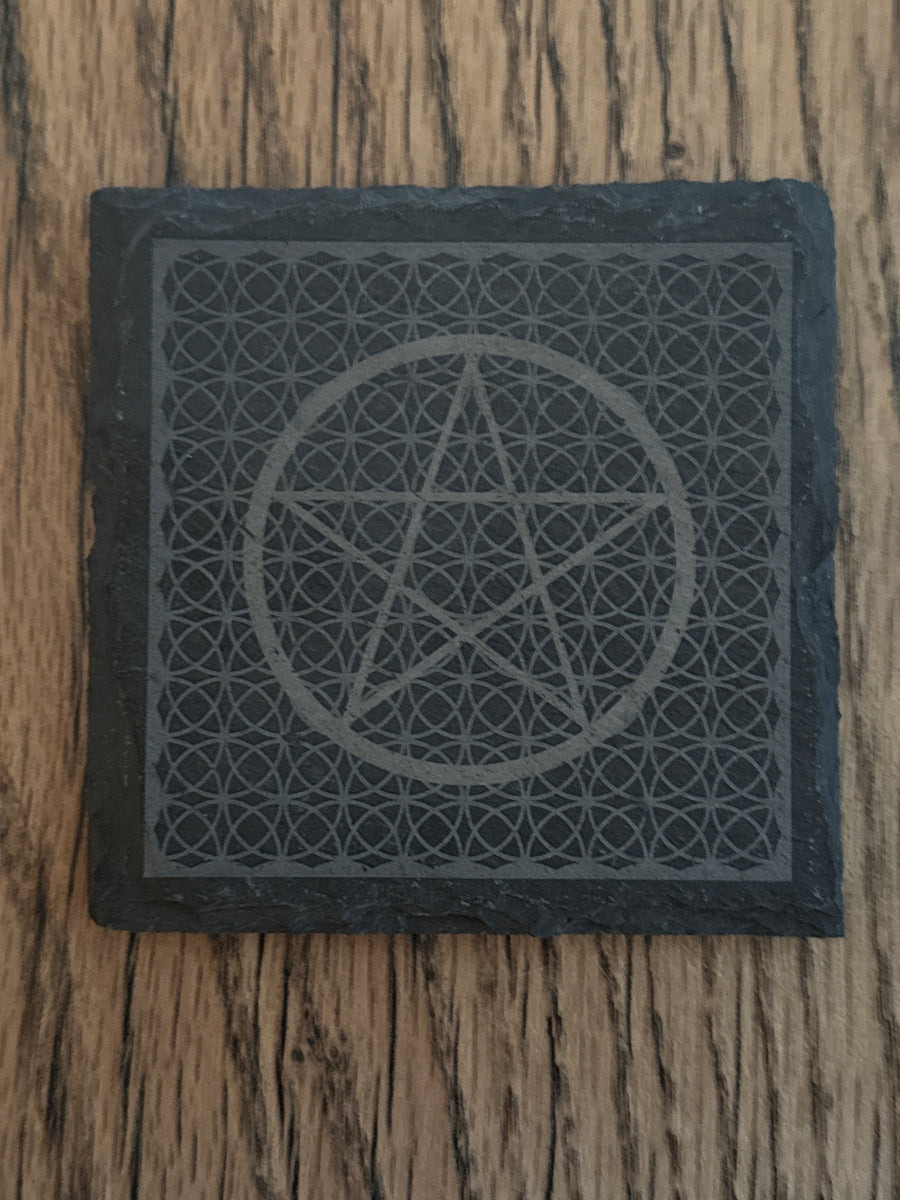 Pentacle/Flower of Life Coasters-Earth Fairy Holistics