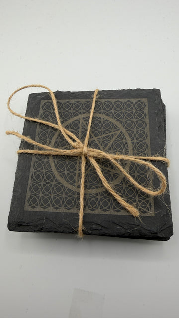 Pentacle/Flower of Life Coasters-Earth Fairy Holistics