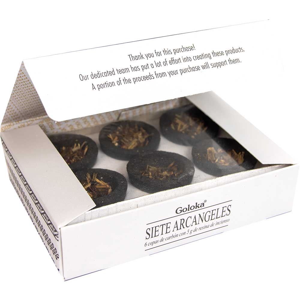 Goloka Sacred Smudges Resin Cups -Seven Archangels Pack of 6-Earth Fairy Holistics