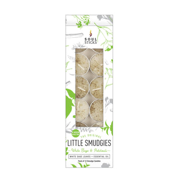 'Little Smudgies' Patchouli Tealight Smudge Candles (12)-Earth Fairy Holistics