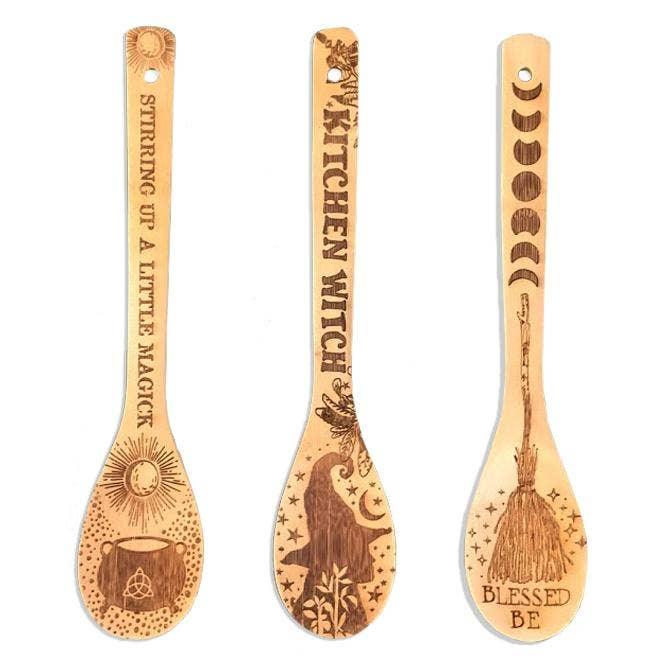 Witchy Bamboo Wooden Spoon-Earth Fairy Holistics
