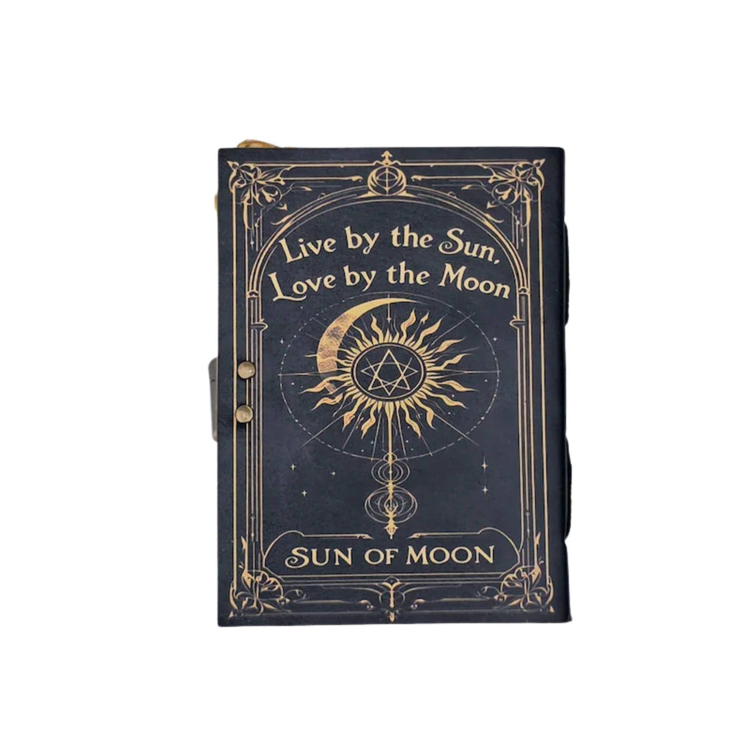 Leather Spellbook Dark Witchcraft Journal Diary Notebook-Earth Fairy Holistics