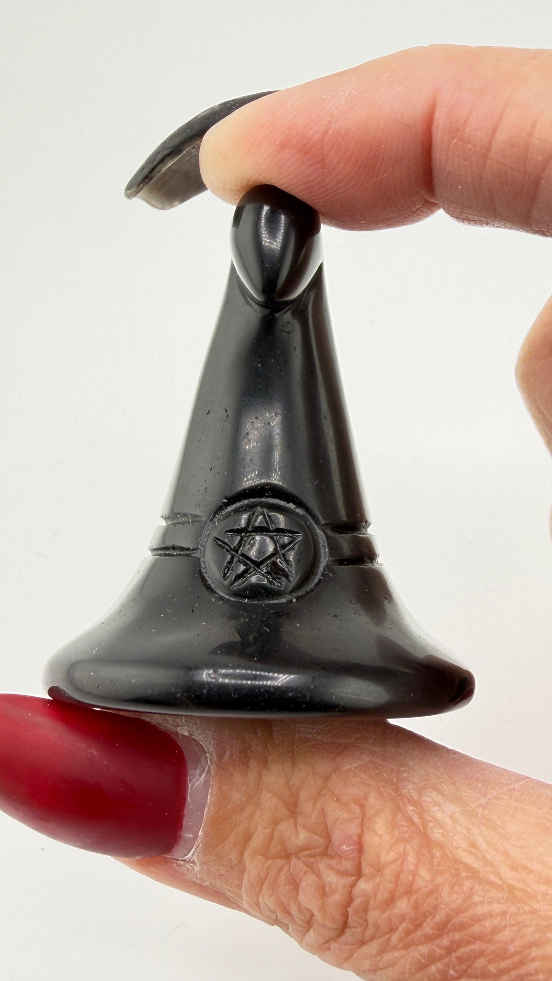 Witch's Hat Crystal Carving