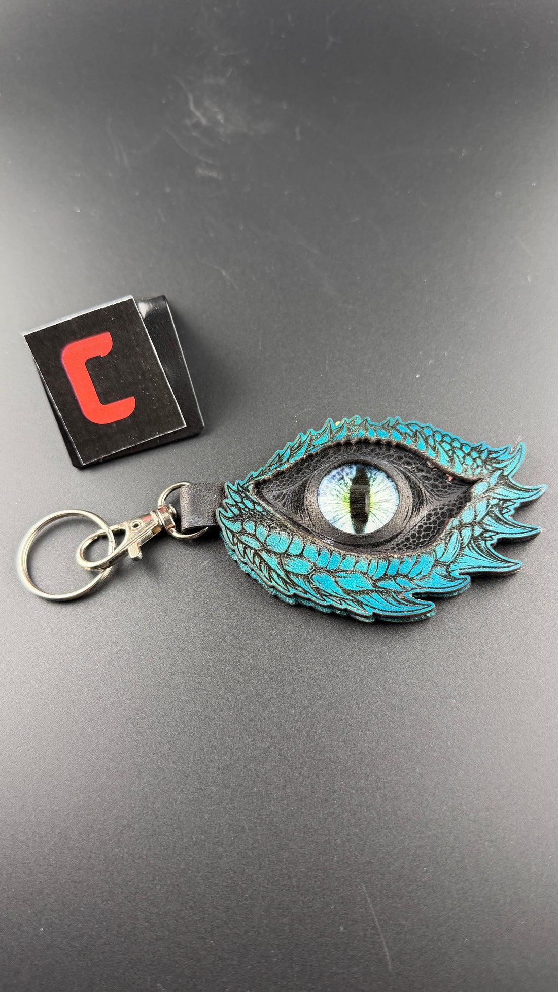 Spirit Wolf Leather Eye Keychains