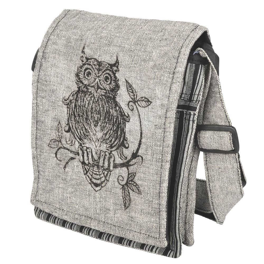 Owl Crossbody With Flap Closure-Earth Fairy Holistics