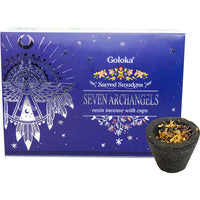 Goloka Sacred Smudges Resin Cups -Seven Archangels Pack of 6-Earth Fairy Holistics