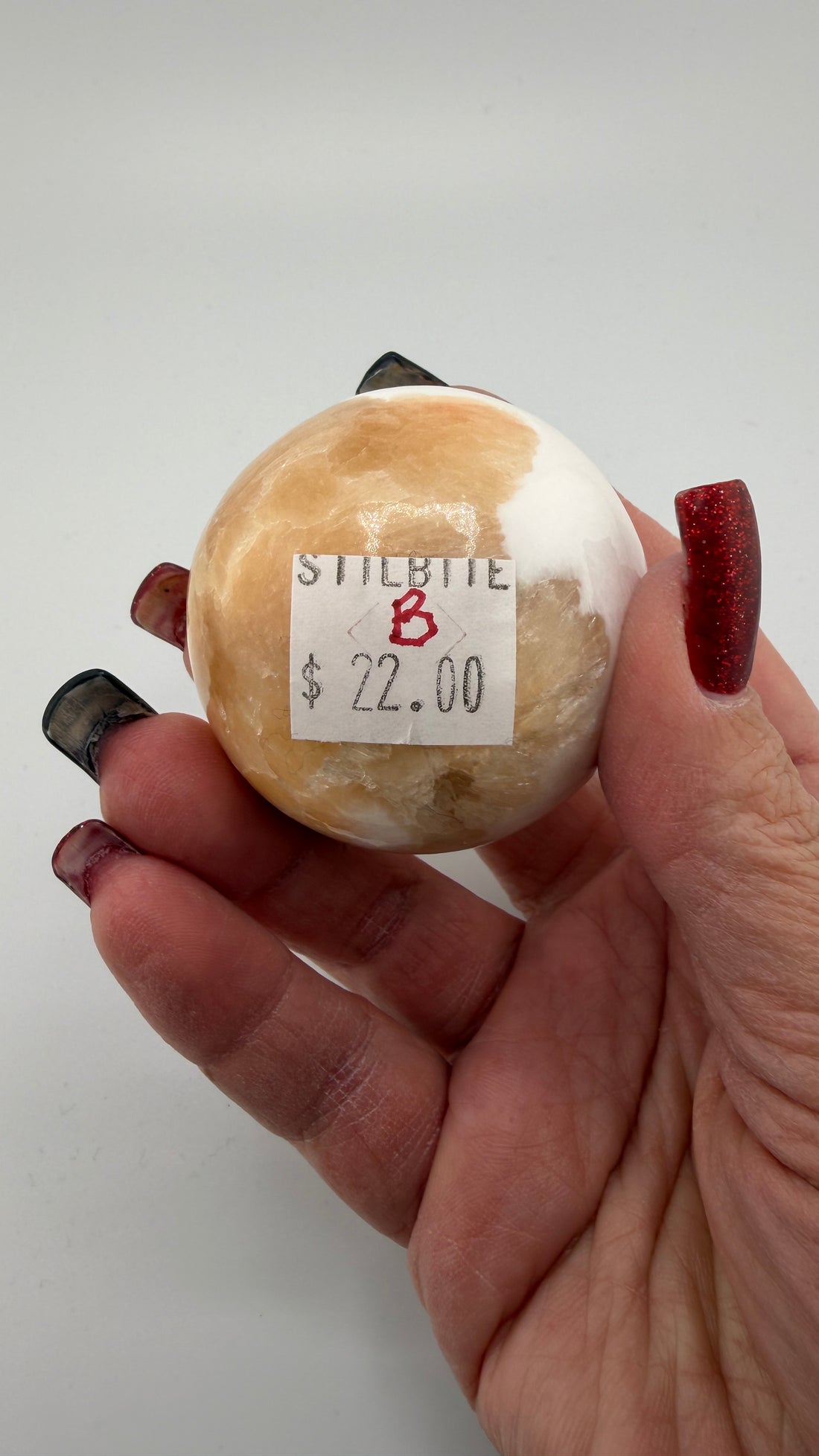 Peach Stilbite/Scolecite Spheres-Earth Fairy Holistics