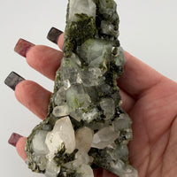 Epidote on Quartz Specimens-Earth Fairy Holistics