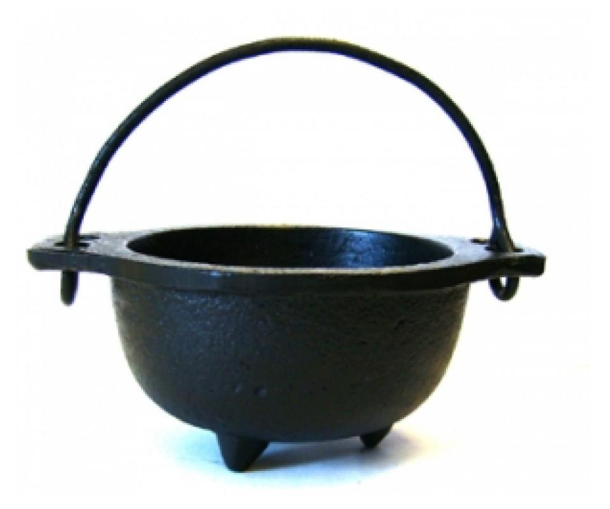 Cast Iron Cauldron Bowl with Handle (3" Inside Diameter)