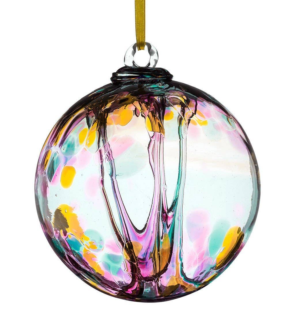 Witch's Ball (Spirit Ball) - Multicoloured Turquoise (10cm)-Earth Fairy Holistics
