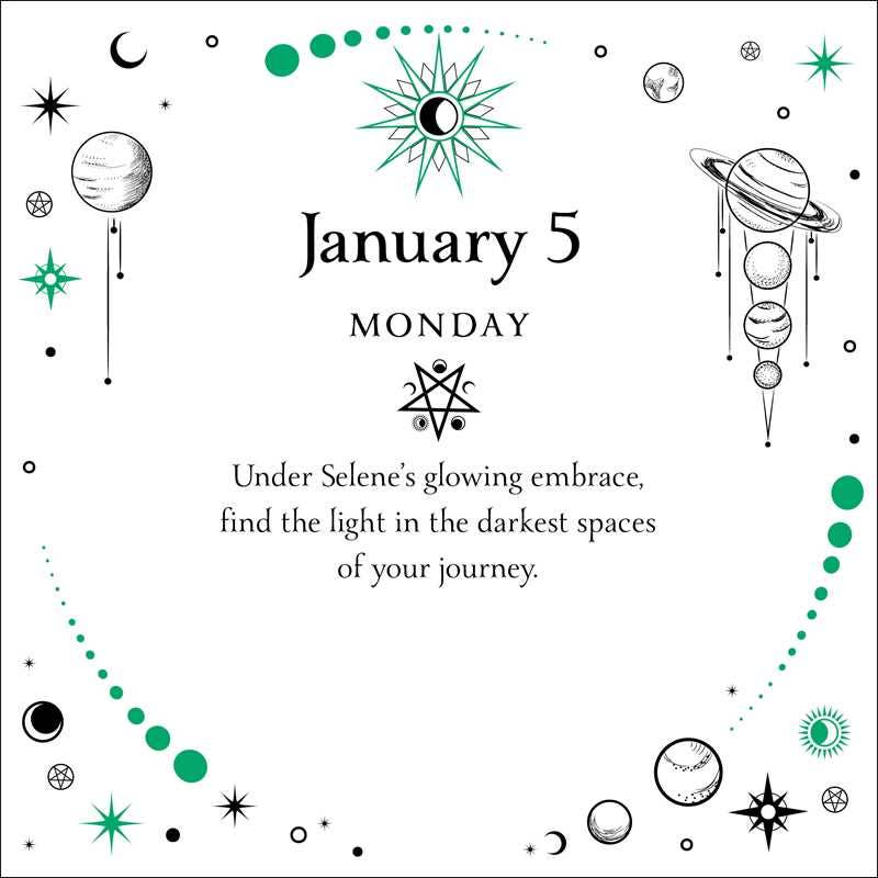 2026 Witch's Calendar: Daily Magick Day-to-Day Calendar by Barbara Meiklejohn-Free-Earth Fairy Holistics