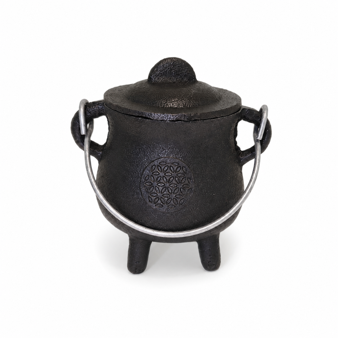 Cast Iron Cauldron Flower of Life - (3.5in)-Earth Fairy Holistics
