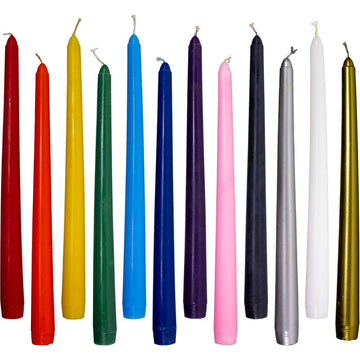 Taper Candles Assorted 10" (Pack 12)-Earth Fairy Holistics