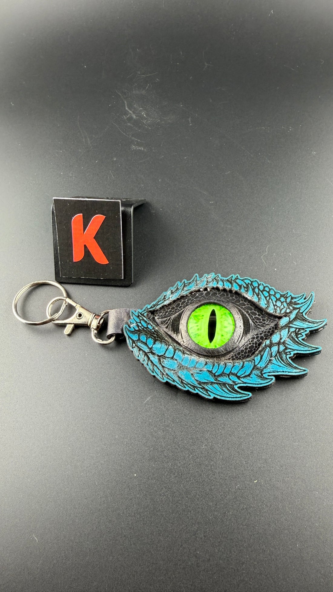 Spirit Wolf Leather Eye Keychains