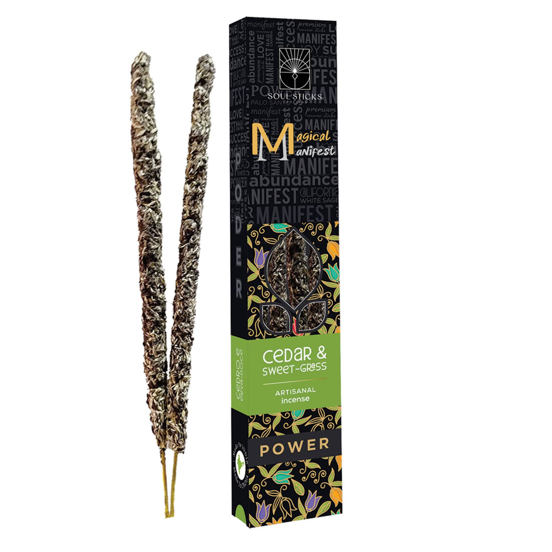Power Cedar and Sweetgrass Magical Manifest Incense Sticks-Earth Fairy Holistics
