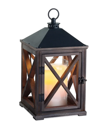 Weathered Espresso Wooden Lantern-Earth Fairy Holistics