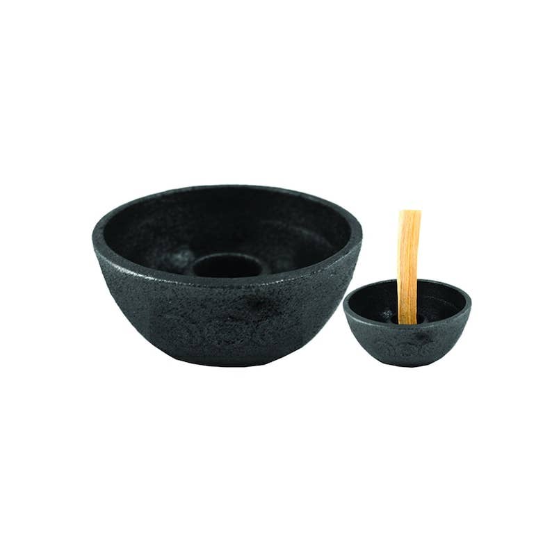 Cast Iron Palo Santo Burner - Triple Moon (4 in.)-Earth Fairy Holistics