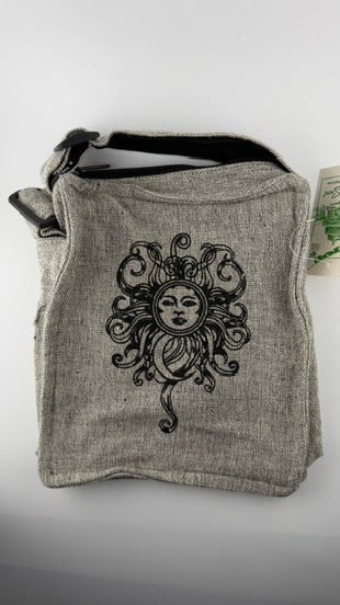Sun & Moon Zipper Closure Crossbody