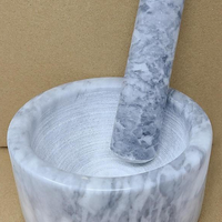 White Marble Mortar & Pestle 2.5"H x 4.5"W-Earth Fairy Holistics