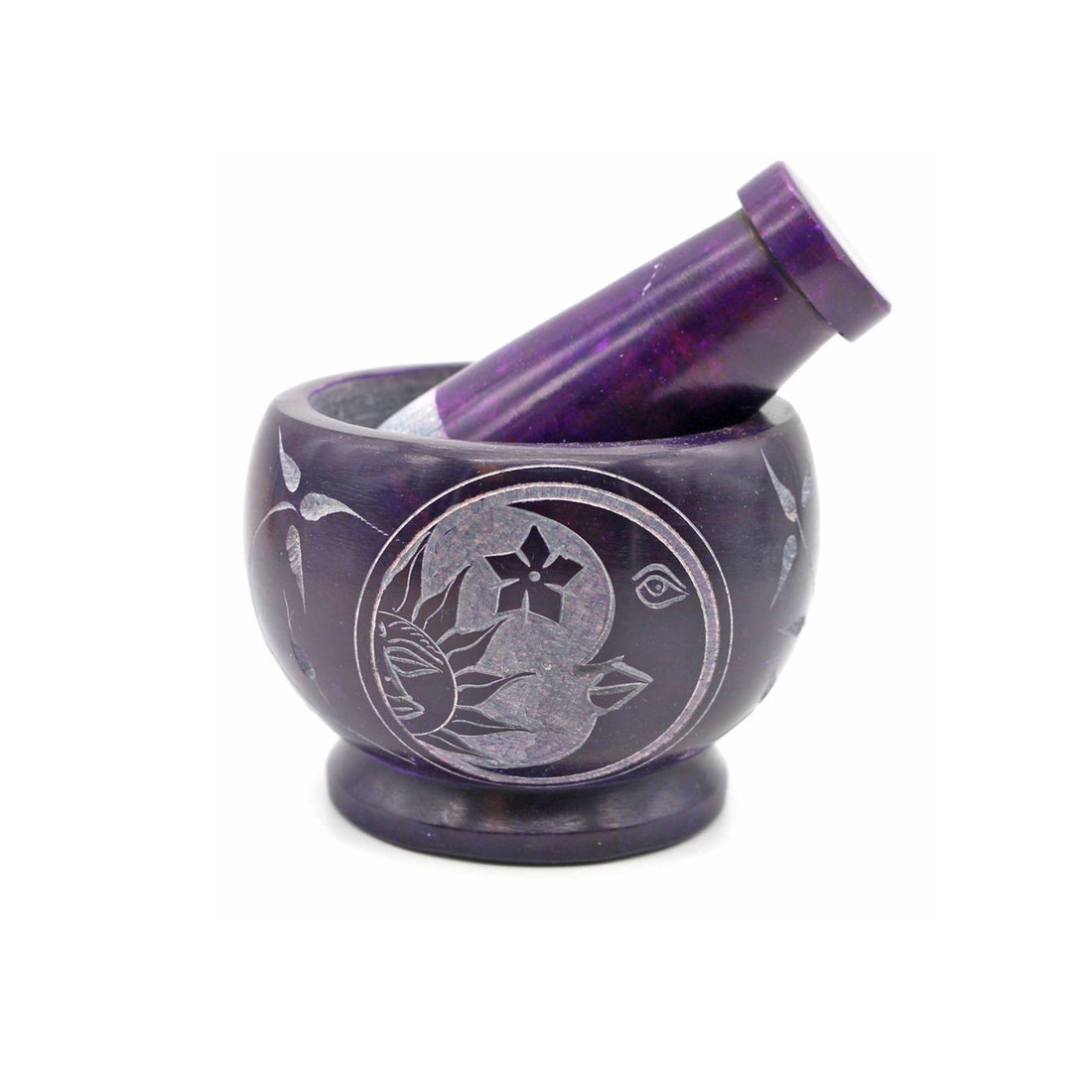 Soapstone Mortar & Pestle - Purple Celestial-Earth Fairy Holistics