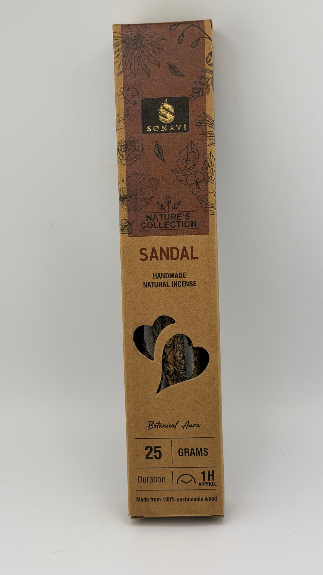 SONAVI - Nature's Collection: All Natural Sandal Incense Sticks 25 grams-Earth Fairy Holistics