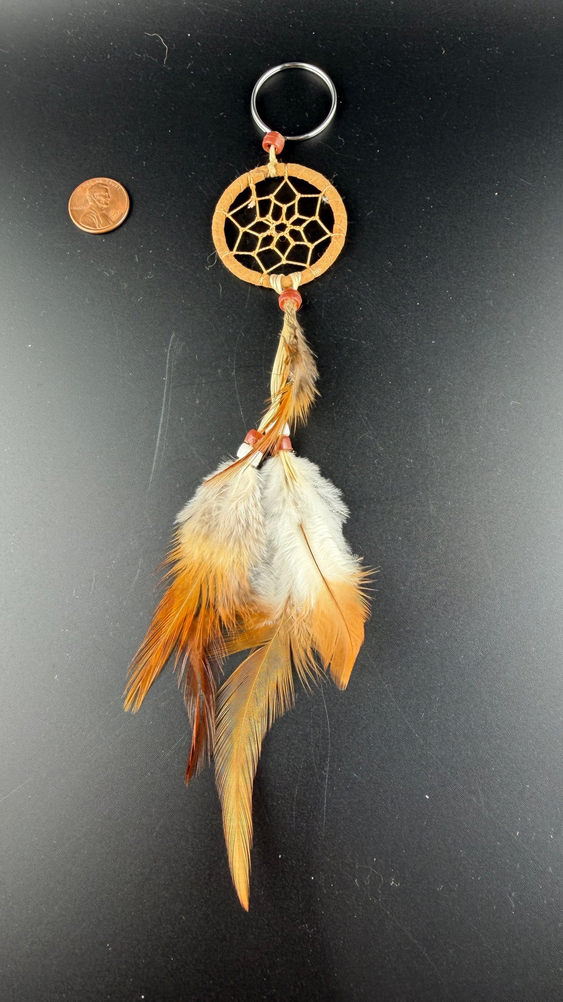 Spirit Wolf Dreamcatchers/Leather Keychains-Earth Fairy Holistics
