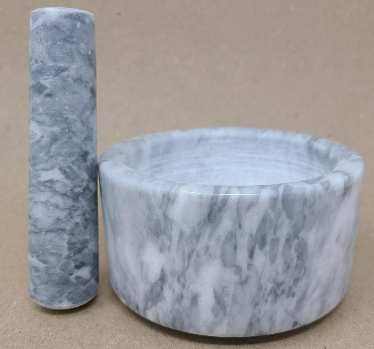 White Marble Mortar & Pestle 2.5"H x 4.5"W-Earth Fairy Holistics
