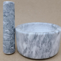 White Marble Mortar & Pestle 2.5"H x 4.5"W-Earth Fairy Holistics