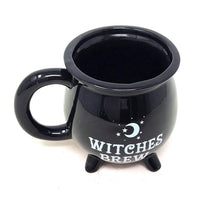 Ceramic Witches Brew Cauldron Mug 5"L x 4"H-Earth Fairy Holistics