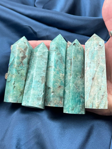Amazonite & Smoky Quartz Tower-Earth Fairy Holistics
