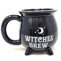 Ceramic Witches Brew Cauldron Mug 5"L x 4"H-Earth Fairy Holistics