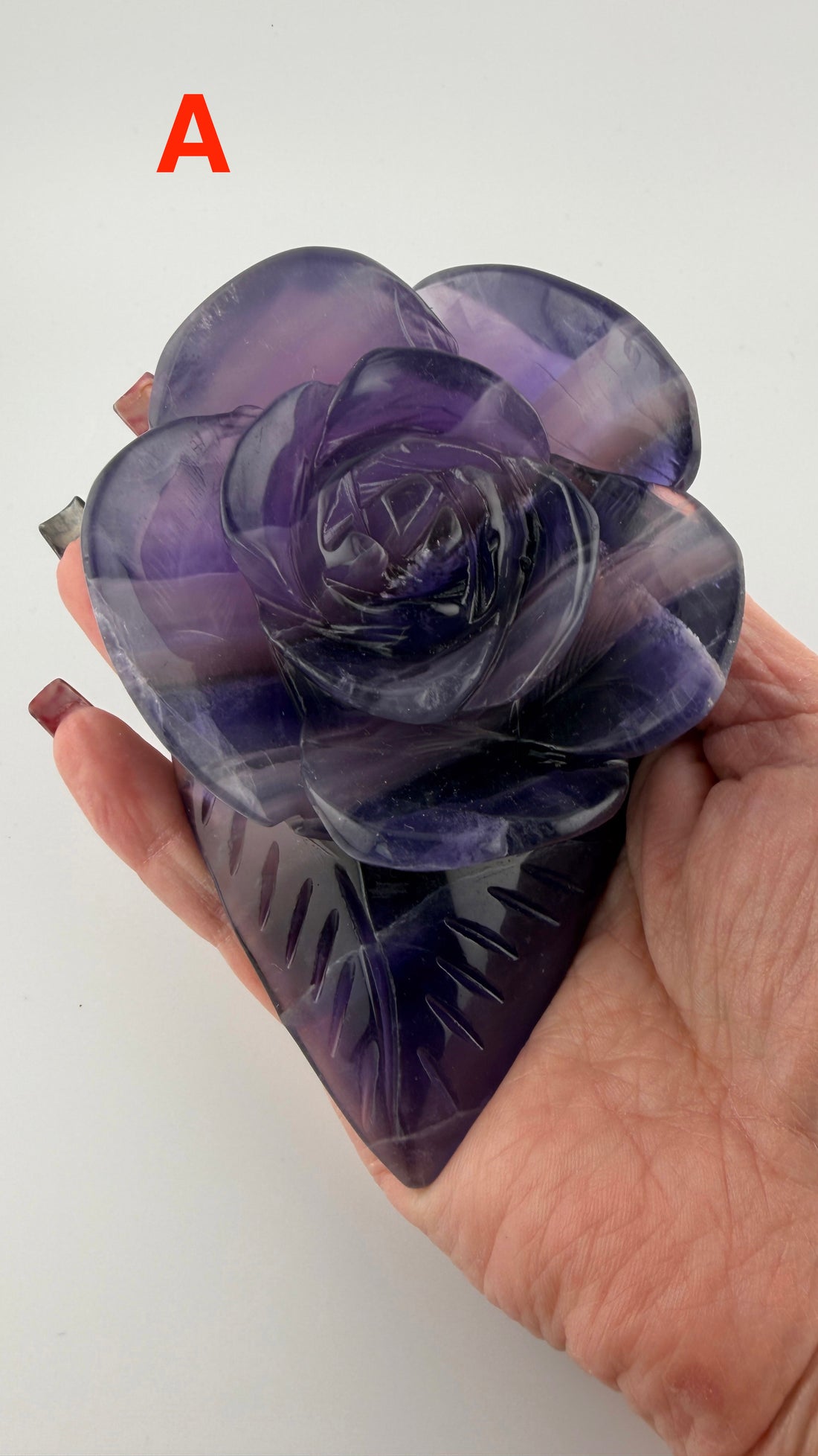 Fluorite Flower on Leaf-Earth Fairy Holistics