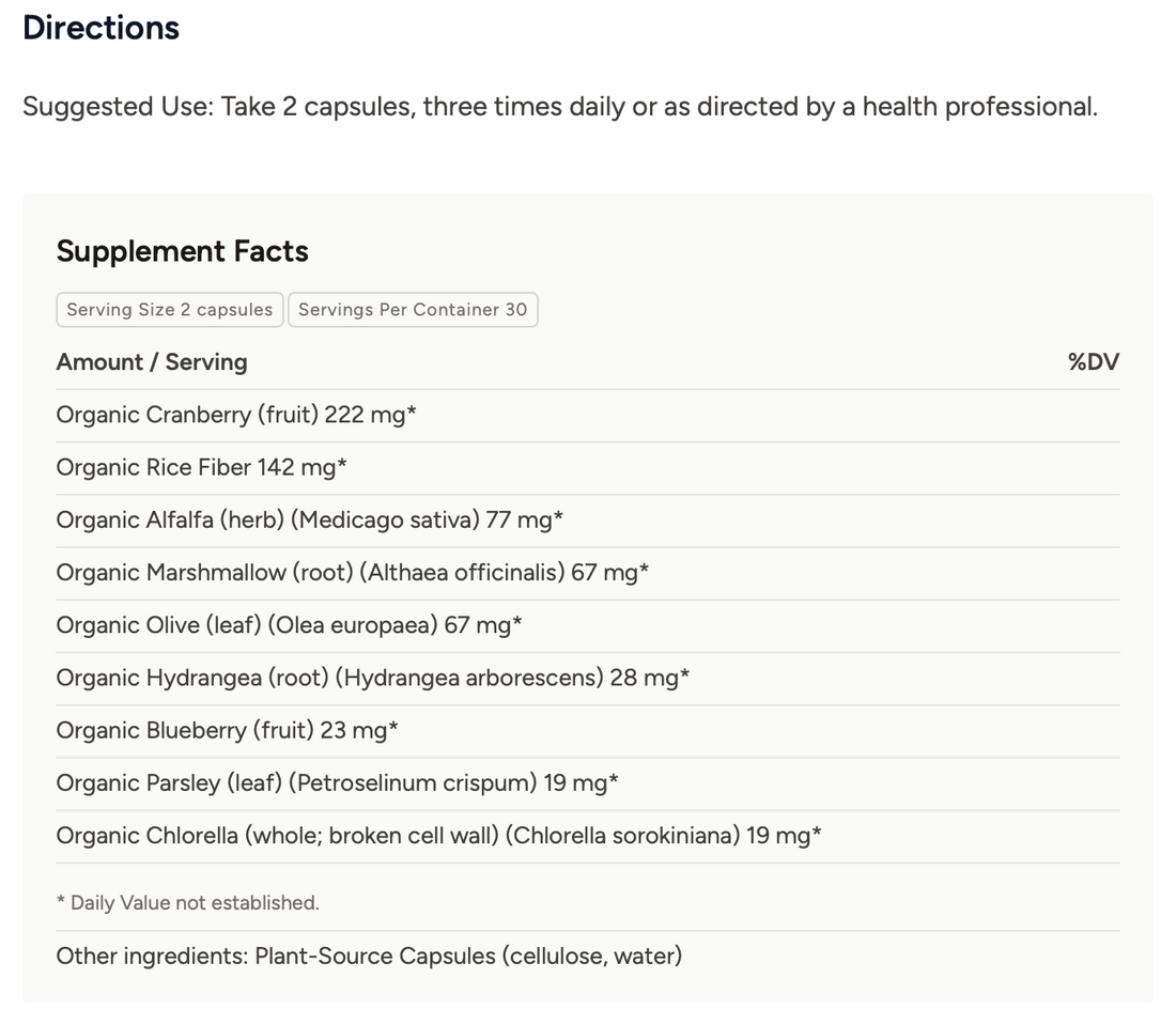 AzureWell Cranbetter Bladder Support