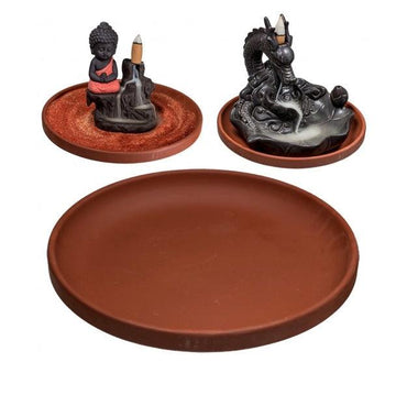 Ceramic Backflow Incense Burner Plate-Earth Fairy Holistics
