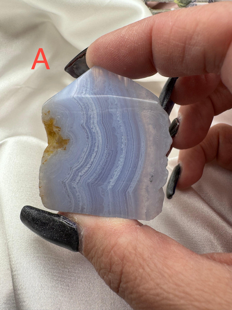 Blue Lace Agate Tower Points-Earth Fairy Holistics