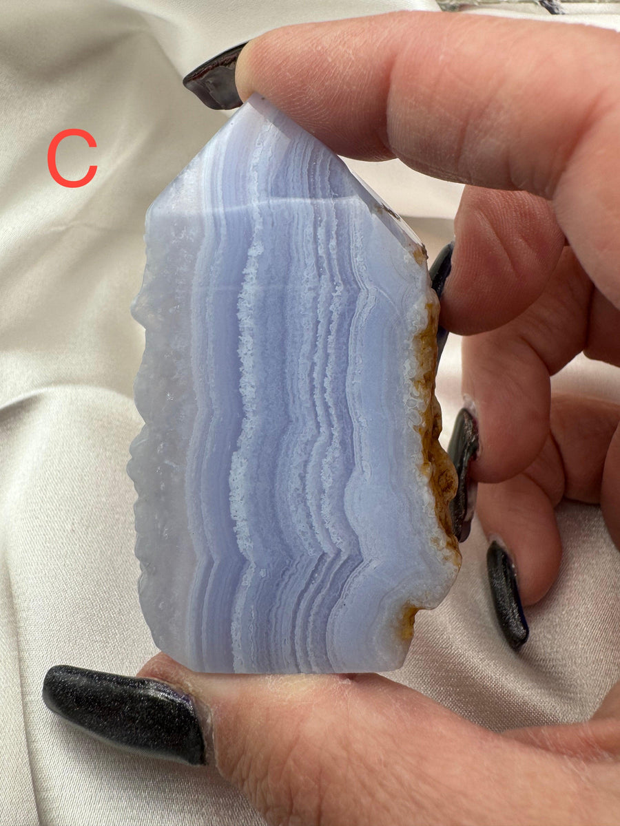 Blue Lace Agate Tower Points-Earth Fairy Holistics