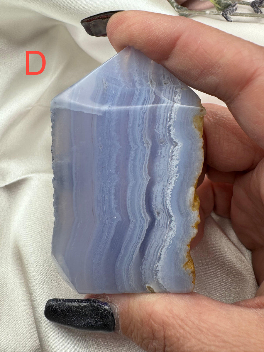 Blue Lace Agate Tower Points-Earth Fairy Holistics