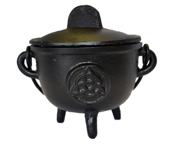 Triquetra Cast Iron Cauldron (4.5"Dx4.25"H)