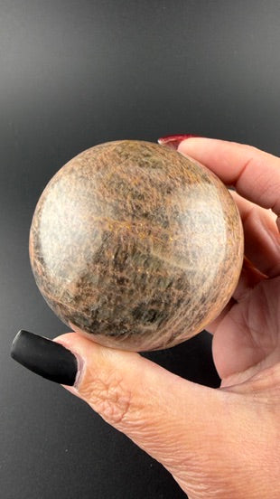 Black Moonstone Spheres-Earth Fairy Holistics